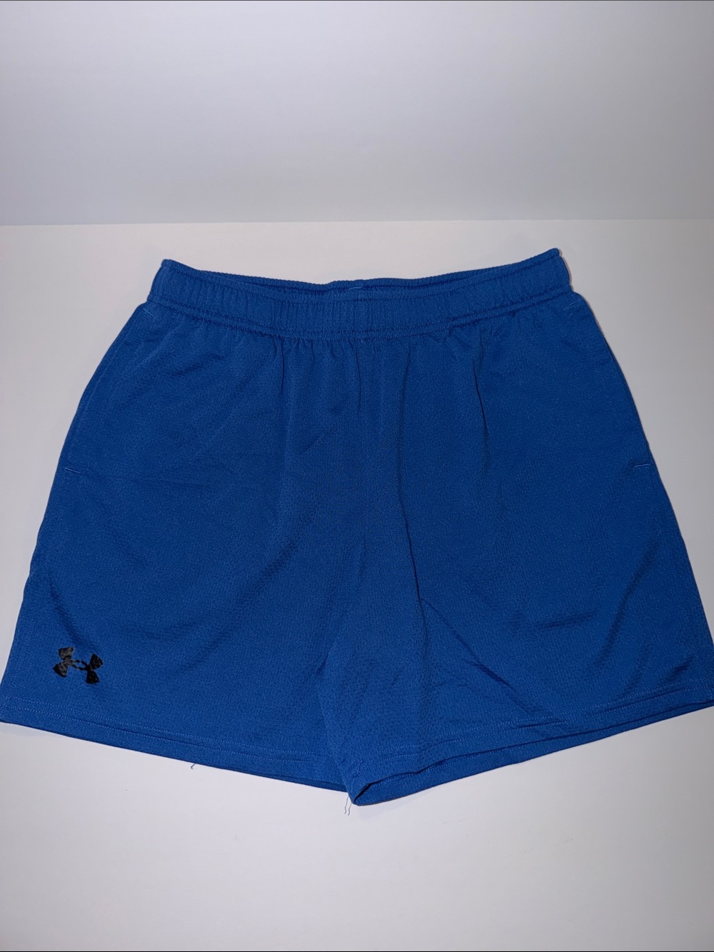 Under Armour Boy’s Athletic Shorts — Blue with Black Logo